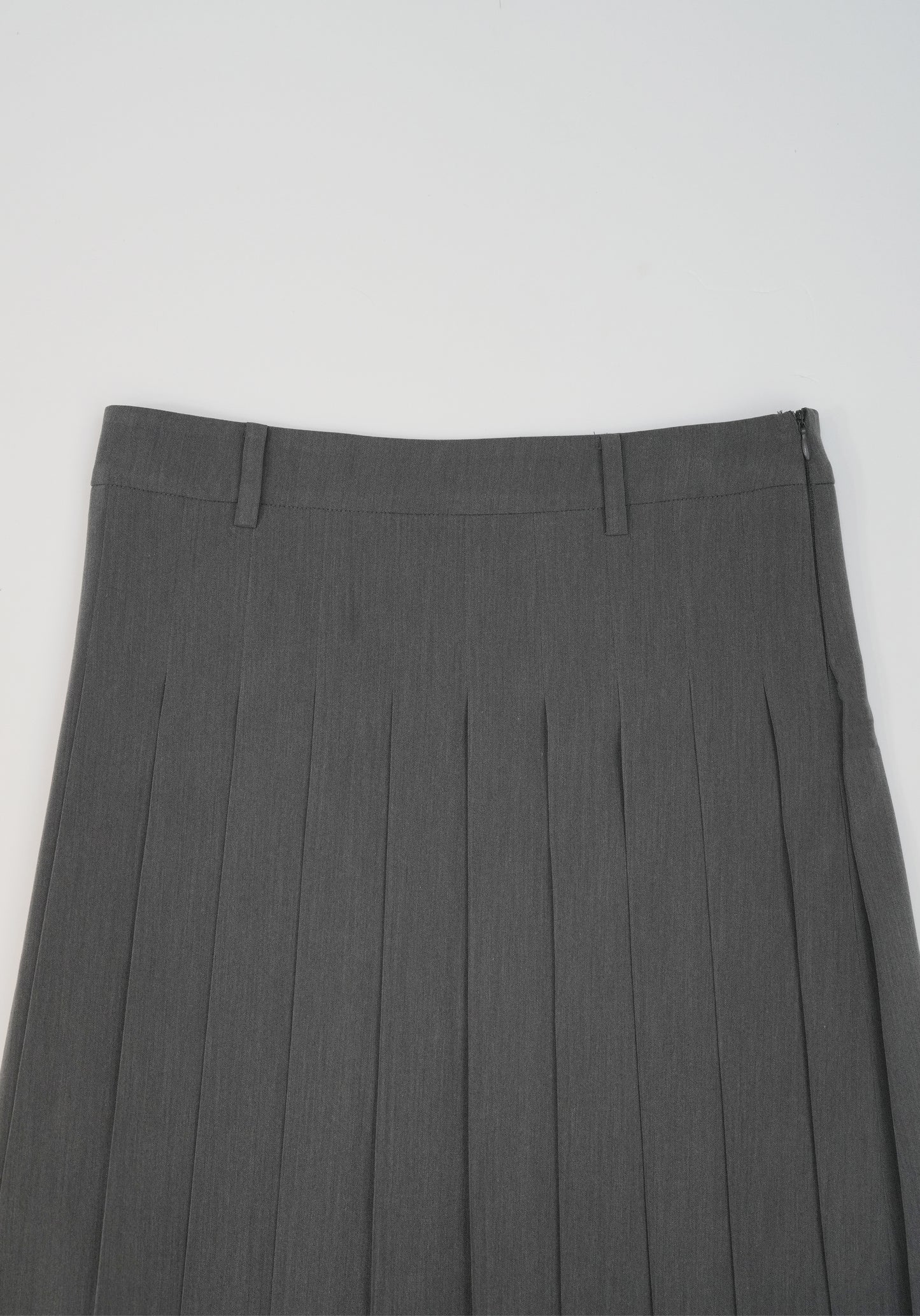 Pleated Long Skirt GRAY